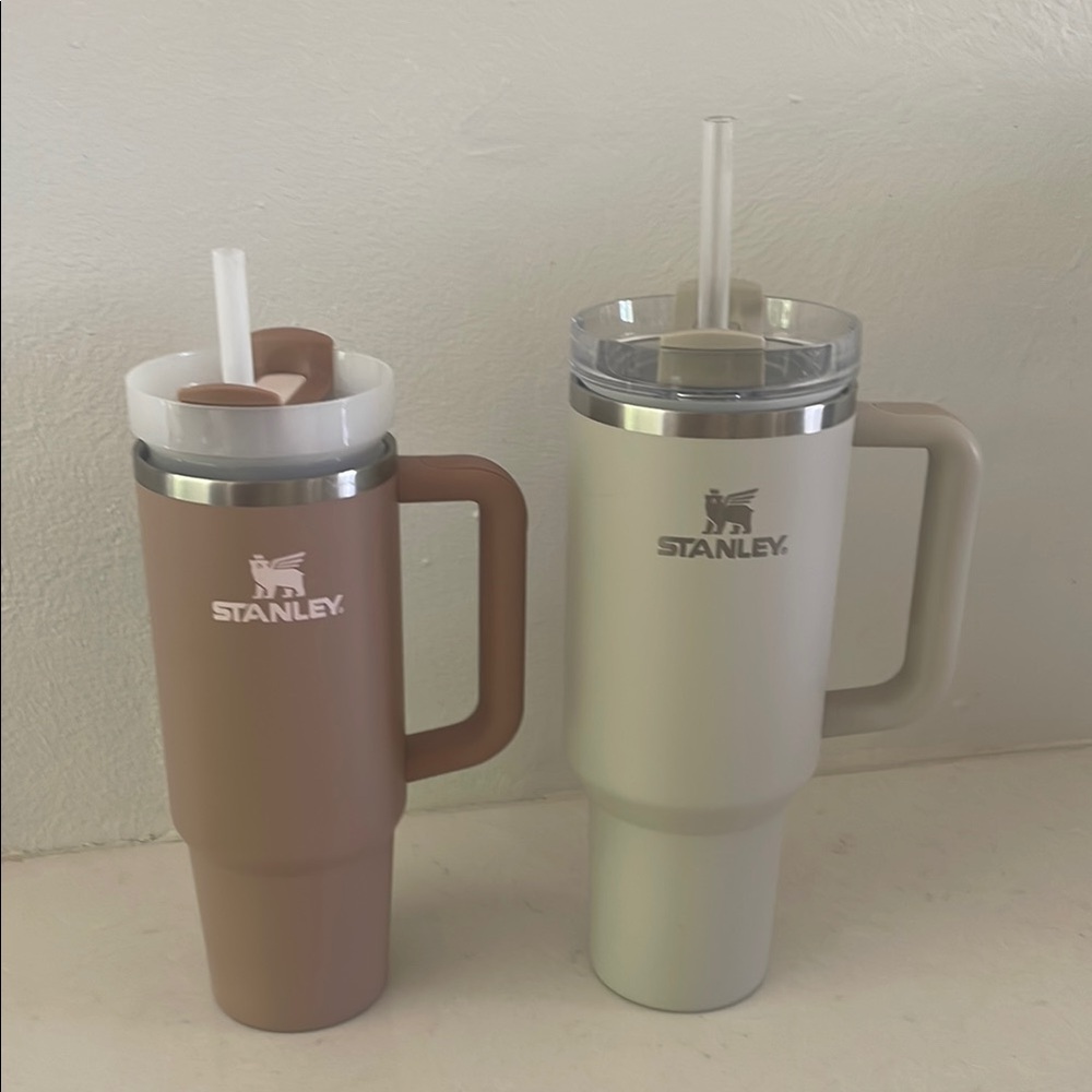 Stanley 30 and 40 oz rose and nude tumblers